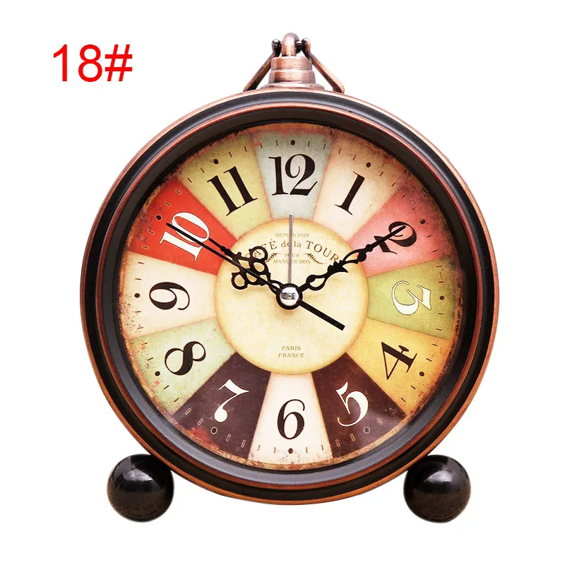Vintage Alarm Clock Home Decoration Bedside Wake Up Table Clocks for Living Room Bedroom E2S Vintage Alarm Clock Home Decoration Bedside Wake Up Table Clocks for Living Room Bedroom E2S