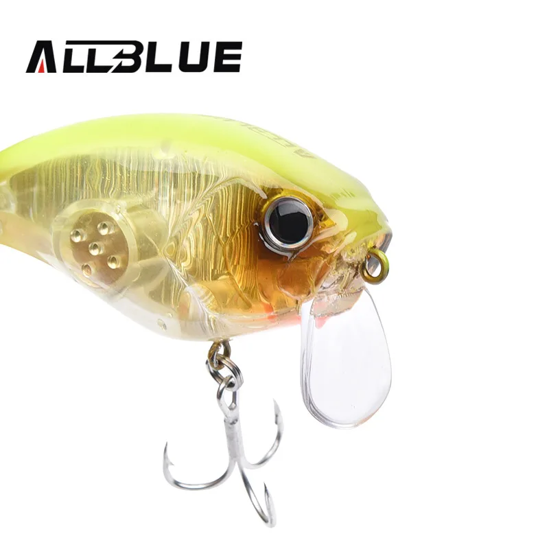 ALLBLUE العائمة الضحلة الغوص Crankbait الصيد السحر 17 جرام/60 ملليمتر نابض بالحياة Wobblers مع 6 # خطاف إيسكا الاصطناعي peche