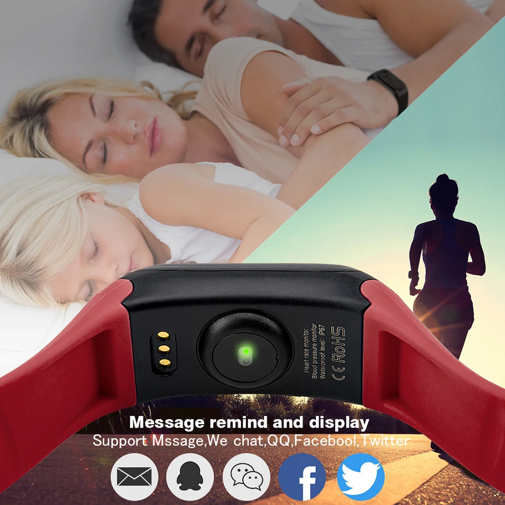Wearpai WP103 монитор сердечного ритма Смарт браслет кровяного давления смарт fitnesstracker