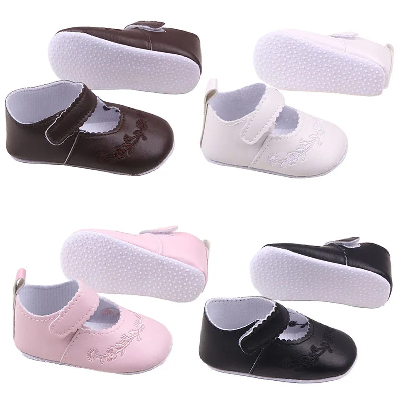 Infant Boy Sneakers Kid Girl Pu Leather Princess Crib Shoes