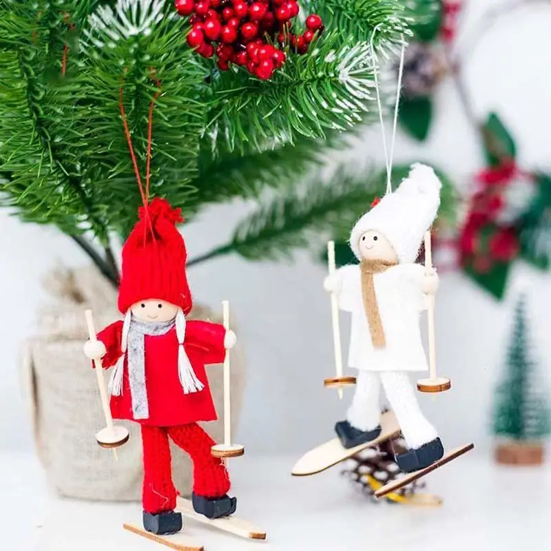 

2Pcs Kawaii Angel Girls Doll Toy Christmas Tree Decoration Santa Claus Wall Door Hang Pendant Enfeites De Natal Xmas Ornaments