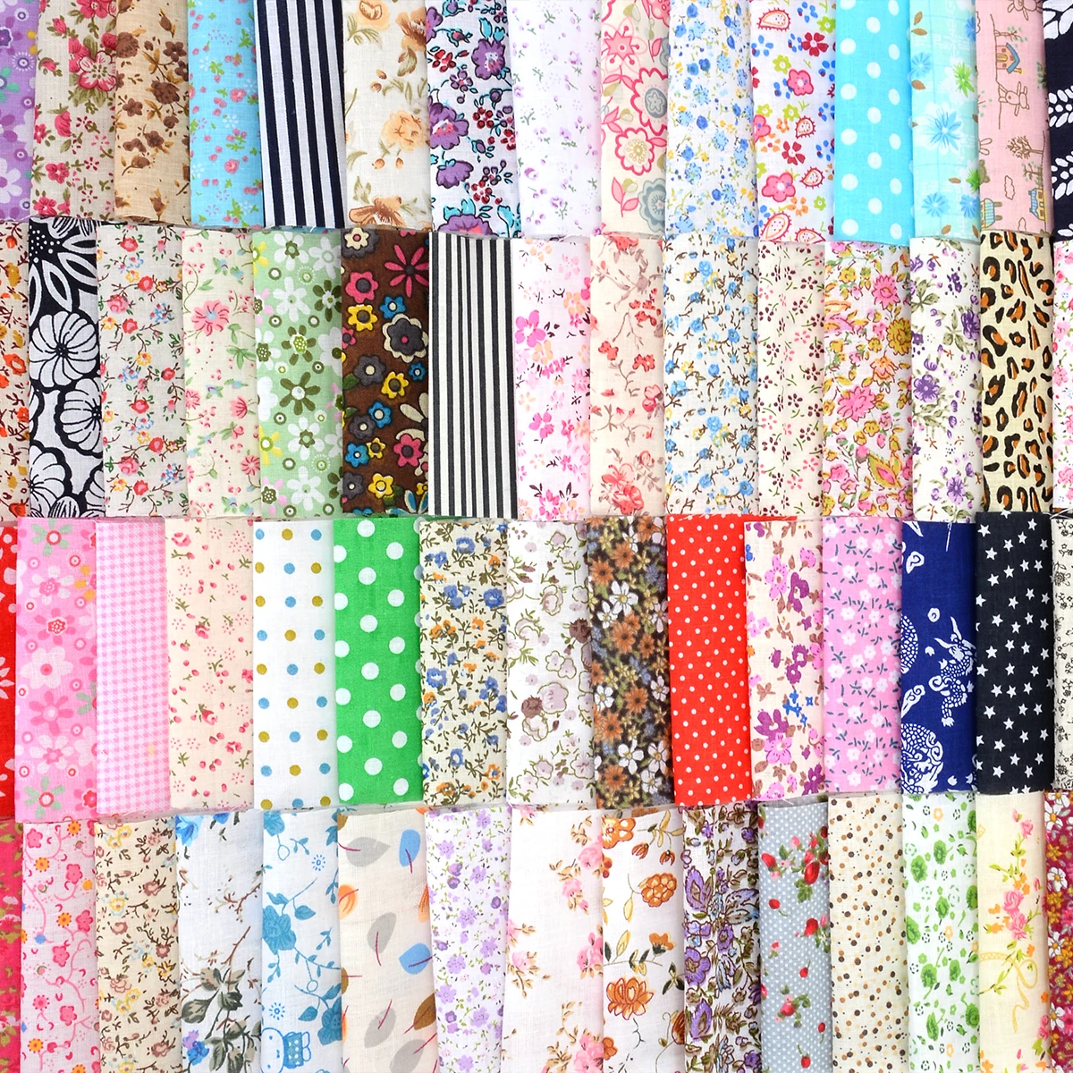 60pcs/set 10x10cm Cotton Fabric Bundle DIY Patchwork Sewing Quilting Tissues Cloth For Needlework Bedding Textile 60pcs/set 10x10cm Cotton Fabric Bundle DIY Patchwork Sewing Quilting Tissues Cloth For Needlework Bedding Textile