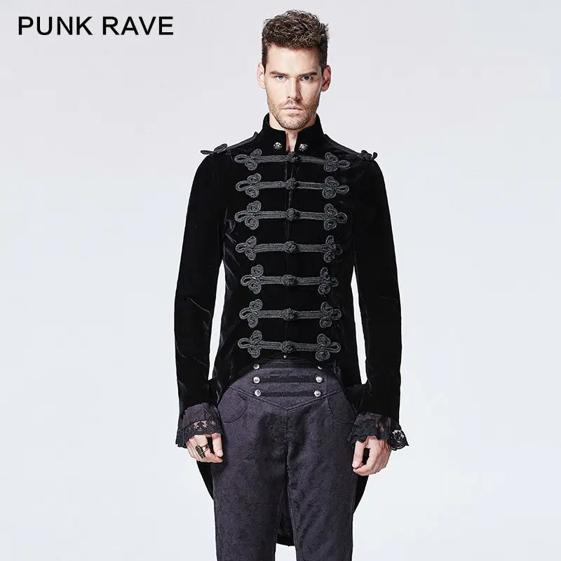 

New punk Rave Gothic Steampunk Fashion Vintage Style Visual Kei Retro Top Men Vest Jacket Y593