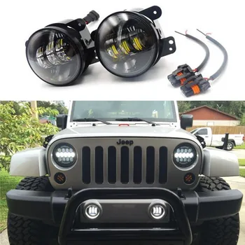 

30W Led Car styling fog light White Led driving daylight DRL Fog lamp Offroad Auxiliary headlamp for JEEP Wrangler JK 07-14