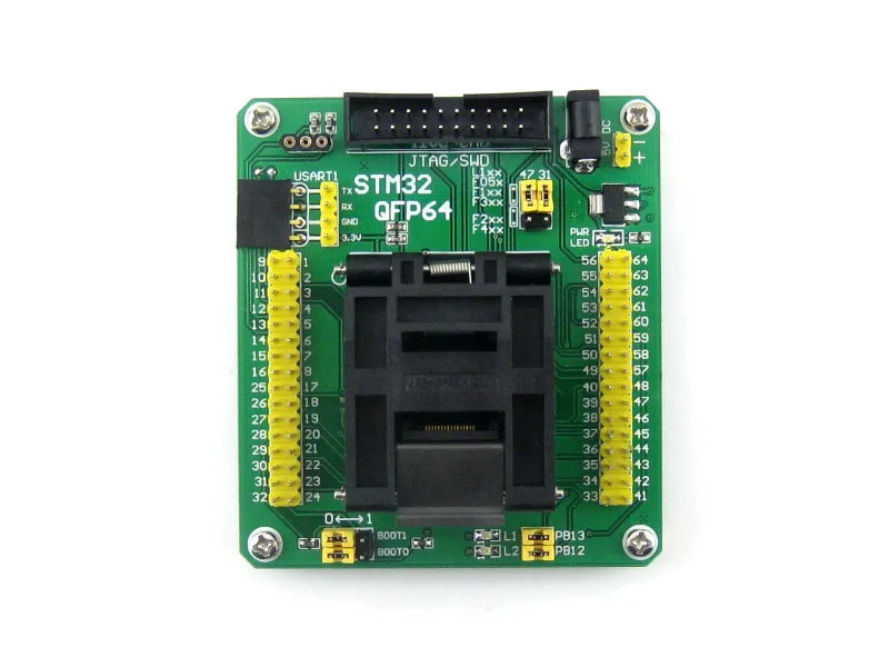 ߸ġ IC ׽Ʈ  , QFP64, LQFP64, STM32F10xR, STM32L1xxR, STM32F2xxR, STM32F4xxR, 0.5mm ġ = STM32-QFP64