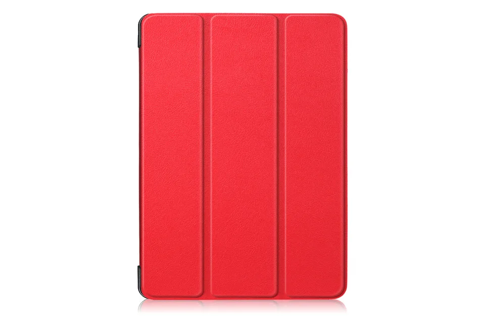 Смарт-чехол для нового iPad Pro 1", ультратонкий противоударный чехол из искусственной кожи с тройной подставкой, безопасный Чехол для всего тела, Автоматическое включение/выключение - Цвет: Красный