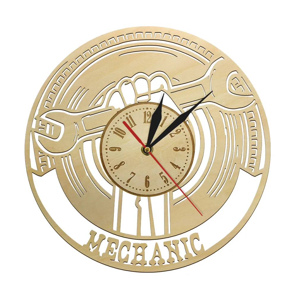 

Car Mechanic Service Tool Wooden Home Decor Automotive Service Clock Auto Repair Shop Wall Sign Garage Repairman Gift