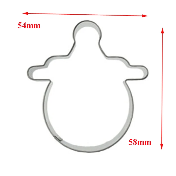 1pcs Baby carriage T-Shirt Rattle Stainless Steel cookie cutter Biscuit fondant Cake Pastry Sugarcraft tools bread mold - Цвет: Светло-серый
