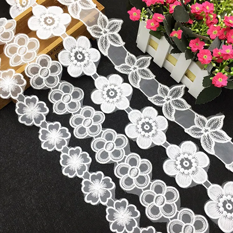 

Lace Ribbon DIY Garment Sewing Lace Trim Headwear Accessories Flower Design Lace Ribbon Home Textiles Decorations Hair Accessory