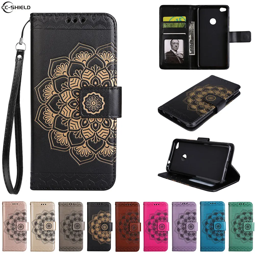 

Flip Case For Huawei Honor8 Lite Honor 8 Lite Case Mobile Phone Leather Cover PRA-TL10 PRA TL10 black gold soft silicon wallet
