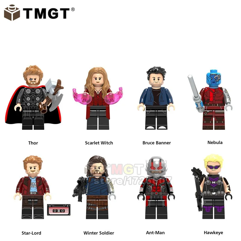 

50PCS/LOT Super Hero Friend Ant-Man Thanos Kragin Starhawk Building Block Toys For Children