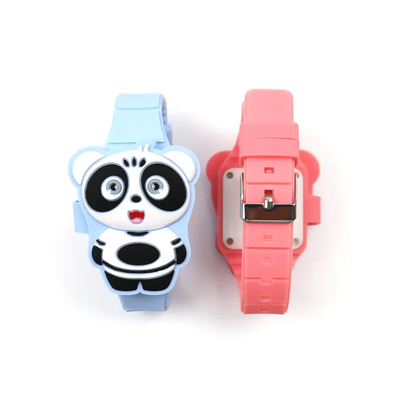 Reloj Infantil флип чехол 3D Медведь Мультфильм Цифровые Детские часы электронные