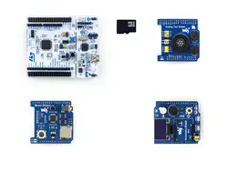 Nucleo-f411re Вышивка Крестом Пакет B Поддержка UNO = nucleo-f411re + аксессуар щит + аналоговый Тесты щит + Музыка Щит + 16 ГБ карта Micro SD