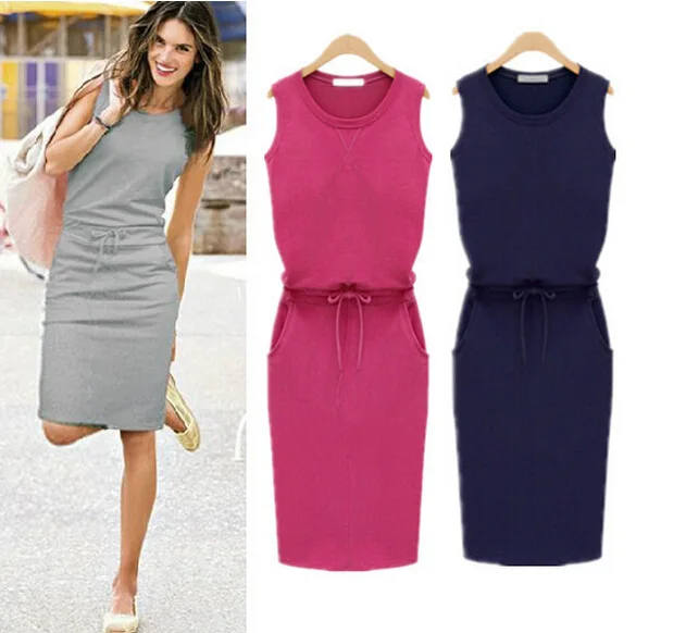 cotton one piece knee length