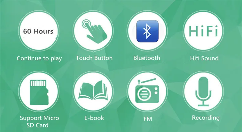 Askmeer Bluetooth MP3 Player Hifi Lossless Sound Quality Music Player 2.0Screen 8G Touch Key FMTF Card Play Sport Mp3 Walkman (2)