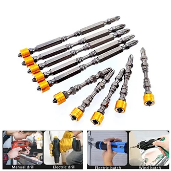 

5pcs Screwdriver Bit Set Phillips Double Head PH2 Magnetic Bits 1/4'' Hex Shank for Electric Screw Driver