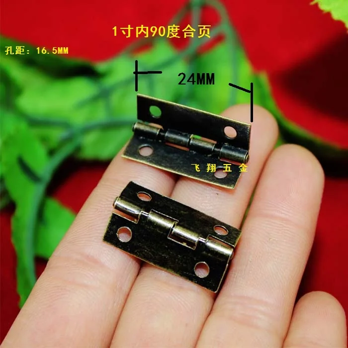 100pcs 24*10MM 90 degrees flat hinge Wooden boxes built Hinge Small