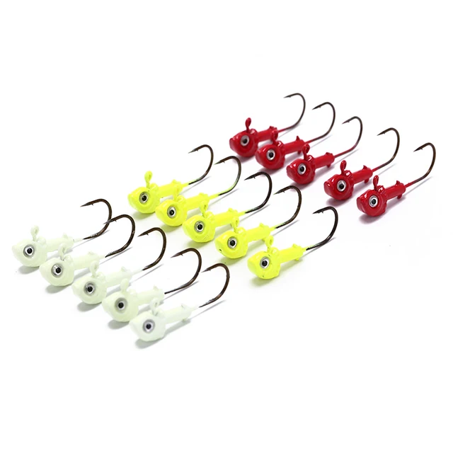 Buy 5Pcs Jig Head Hook Fishhooks Lead Jig Head Fishing