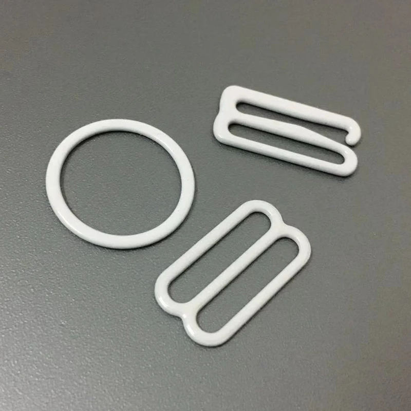 

30sets/lot 18mm Large Size Bra Metal Rings and Sliders Bra Hooks Bra Buckles Bra Adjusters Strap Slider Lingerie Sewing Supplies