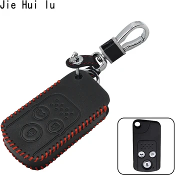 

New Arrival handmade Genuine Leather Car Key Cover Hand Sewing Key Case fit for HONDA CR-V Civic 3 Buttons