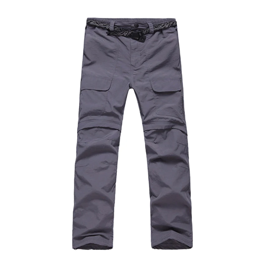 JACKSANQI de verano de los hombres desmontable rápido seco Trekking pantalones al aire libre de los hombres transpirable escalada Pantalones Hombre Pantalones RA075