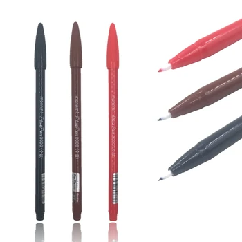 

Free Shipping 1Pcs Embroidered Eyebrow Eyeliner Lipliner Tattoo Positioning Pen Three color pen hemp waterproof