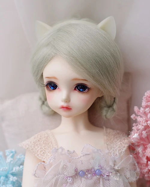 BJD кукла натуральный мех парик для 1/3 1/4 1/6 BJD кукла премьер-зеленый длинные прямые парики 9-10 см, 12 см, 14 см, 16-17 см 18-19 см 20-21 см 22-23 см