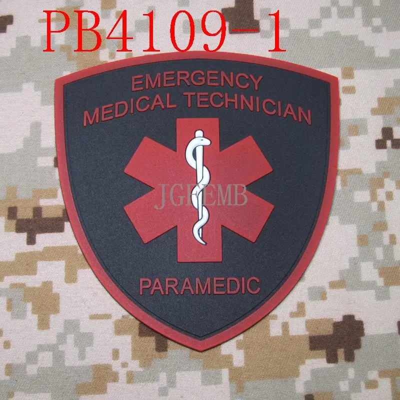 Аварийный медицинский техник фельдшер тактический боевой дух военный Красный Крест 3D ПВХ - Цвет: pb4109 Red