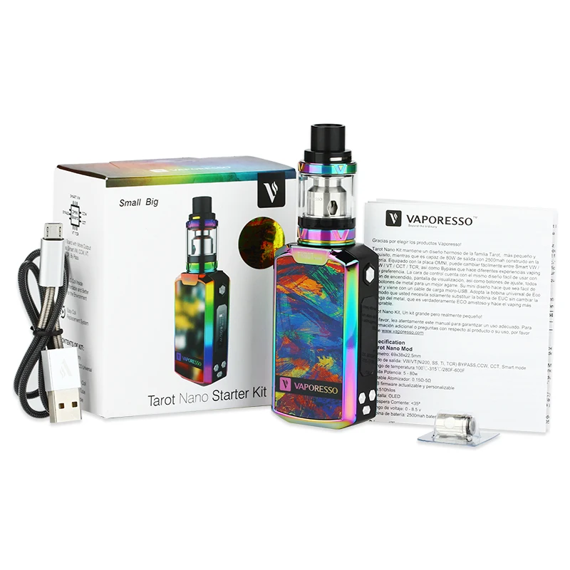 Vaporesso Таро Nano комплект с 2 мл VECO EUC Tank и 80 Вт Таро Nano MOD 2500 мАч электронная сигарета Vape Box Kit