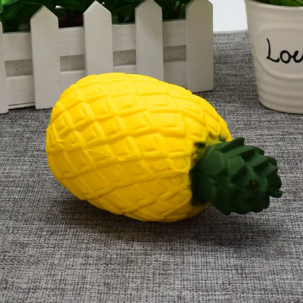 PU Pineapple Squishy Slow Rising Decompression Toys Easter Gift Phone Strap Collection Str