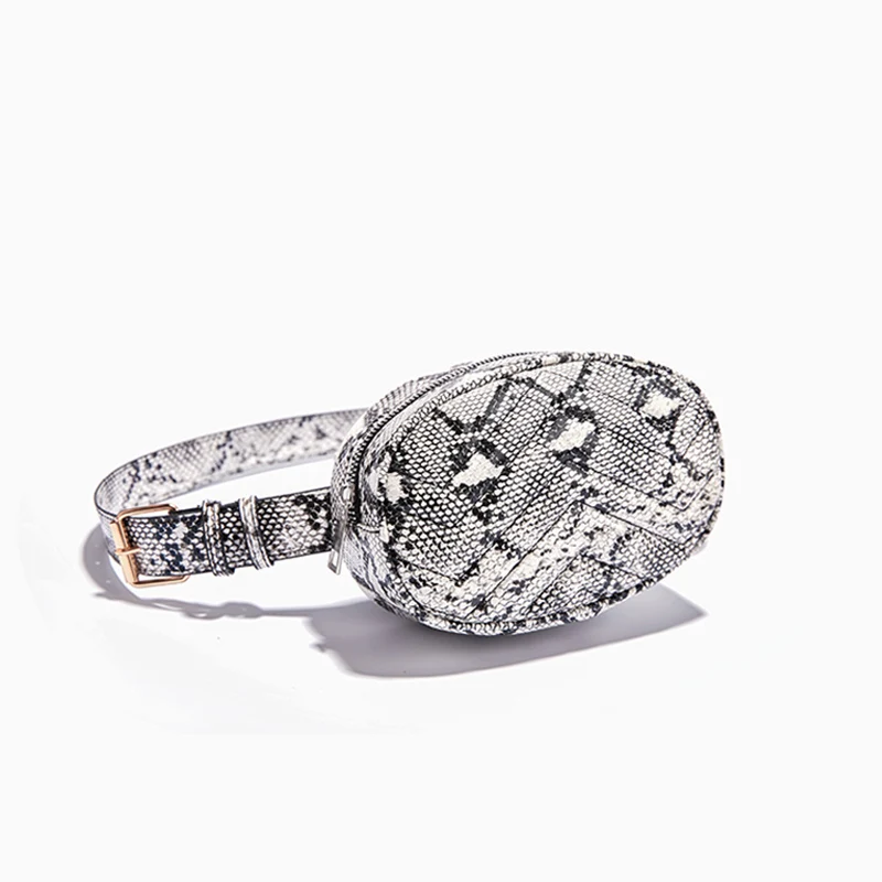 Serpentine Silver Новые сумки для женщин поясная сумка женская круглая поясная сумка Роскошная брендовая кожаная сумка на грудь бежевая новая мода высокое качество сумка на пояс поясная сумка поясная сумка на пояс женская кошелек - Цвет: Serpentine Silver