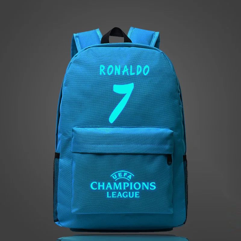 Luminous Teenage Backpack Boys Girls School Bags C Ronaldo Printing Schoolbags Night Rucksack Satchel Mochila BP0257 (7)