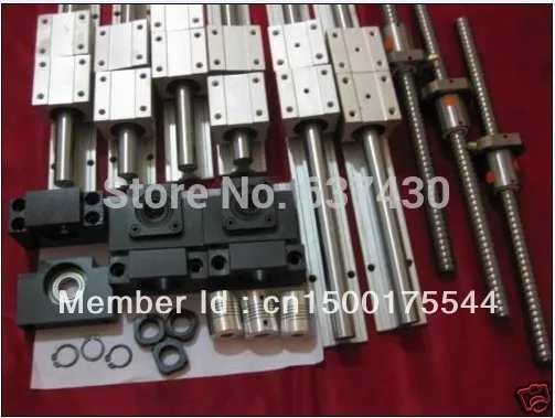 6 компл. линейные направляющие SBR20 L400/700/800 мм + SFU1605-1000/700/350 3 знака после BK12/BF12 смены