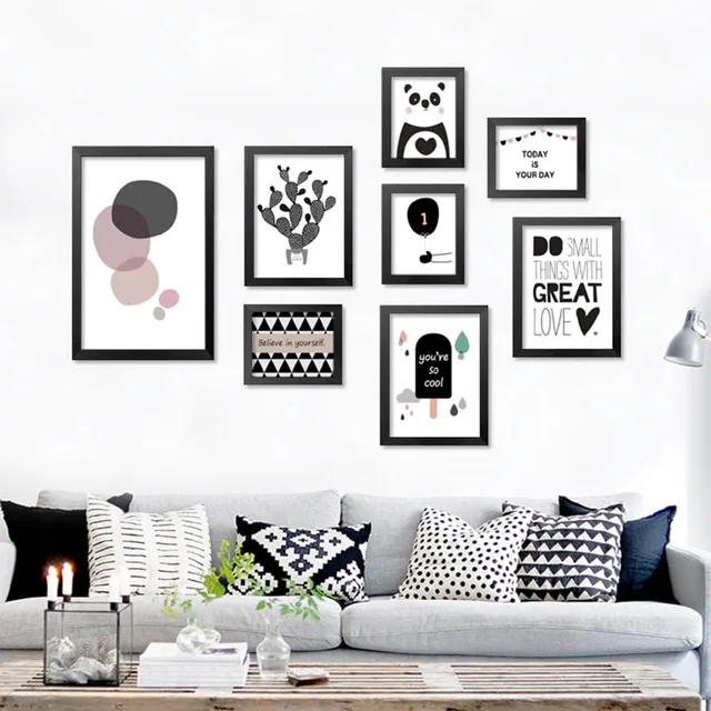 Moderne Nordic Art Prints Posters leuke carton dieren op canvas muur ... Moderne Nordic Art Prints Posters leuke carton dieren op canvas muur ...