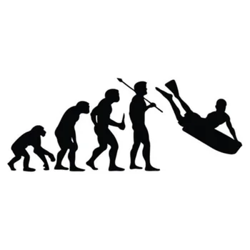 

14.2cm*5.7cm Body Board Surfing Evolution Stickers Decals Car Accessories Black/Silver S3-5132