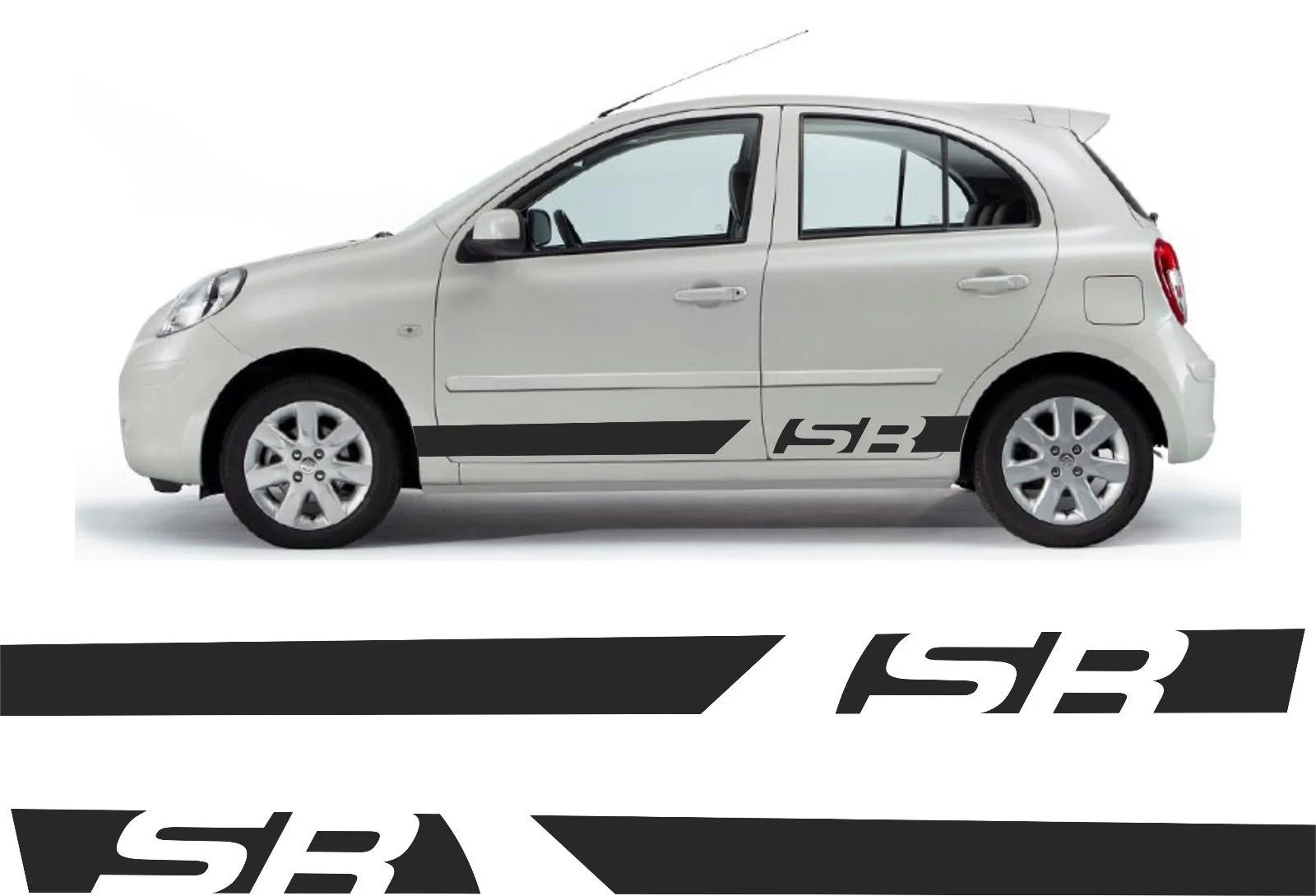 

For 1Set/2pcs Nissan Micra March SR Sport Nismo Side Stripes Graphics Decals Stickers Car styling