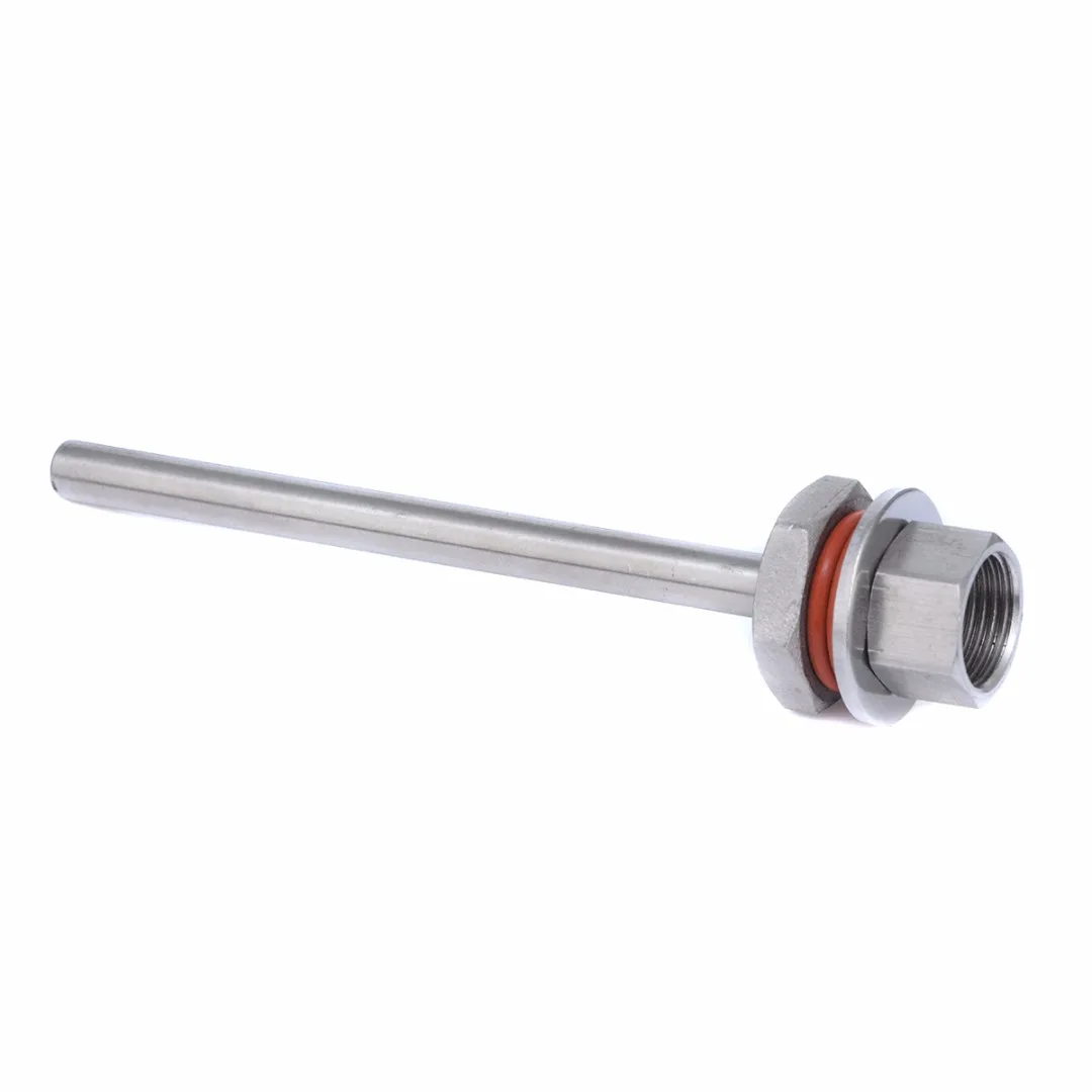 Mayitr 6 Inch Beer Brew Kettle Thermowell + Stainless Washer + 1/2" Lock Nut + Silicone O-rings Homebrew Beer Supplies