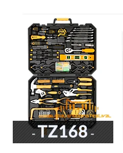 DEKO Hand Tool Set General Household Hand Tool Kit with Plastic Toolbox Storage Case Socket Wrench Screwdriver Knife