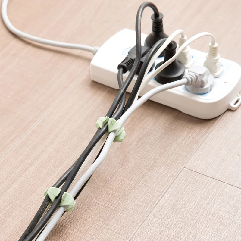 12 шт.! USB проводной Органайзер настольные зажимы для рабочего стола для офиса спальни Галстуки фиксатор держатель с креплением Избегайте обмотки концентраторов кабельный зажим