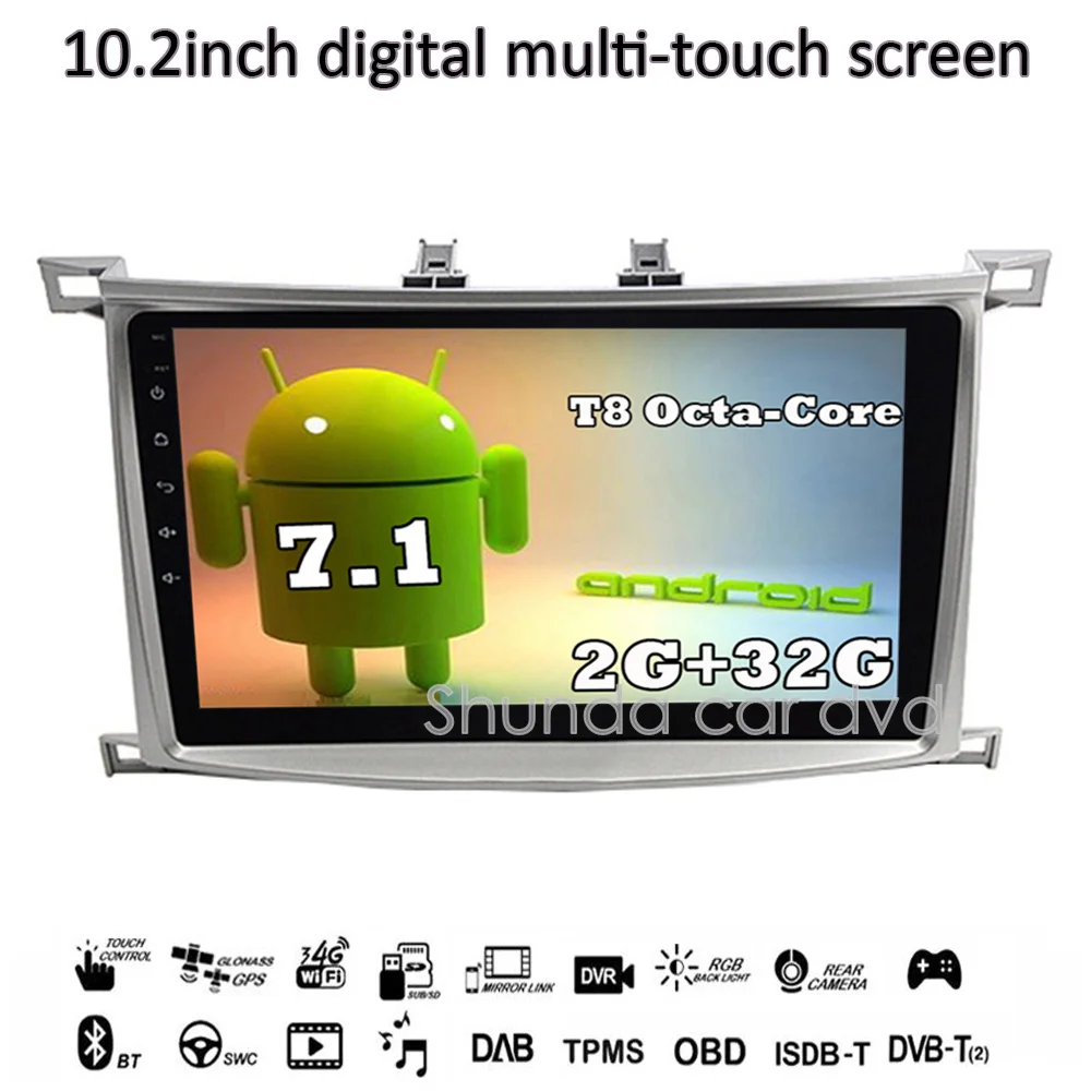Shunda HD 9 &quotAndroid 7 1 T8 dvd-плеер автомобиля для Toyota Land Cruiser 100 LC100 2003-2007 с 3g 4 г WI-FI gps Радио BT