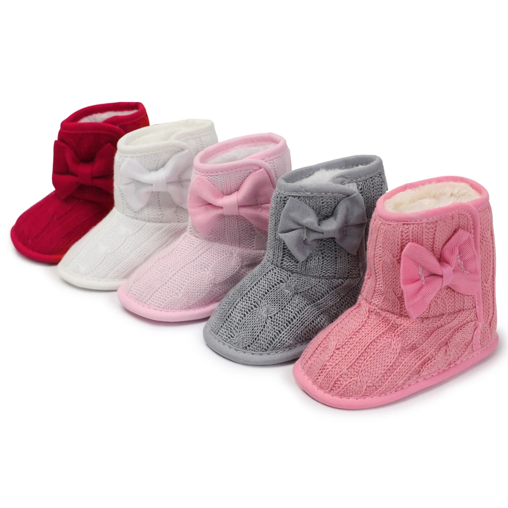 Детская обувь для новорожденных; пинетки для новорожденных; обувь для малышей на мягкой подошве; зимняя теплая вязаная обувь для маленьких мальчиков и девочек; шерстяная обувь для снежной погоды