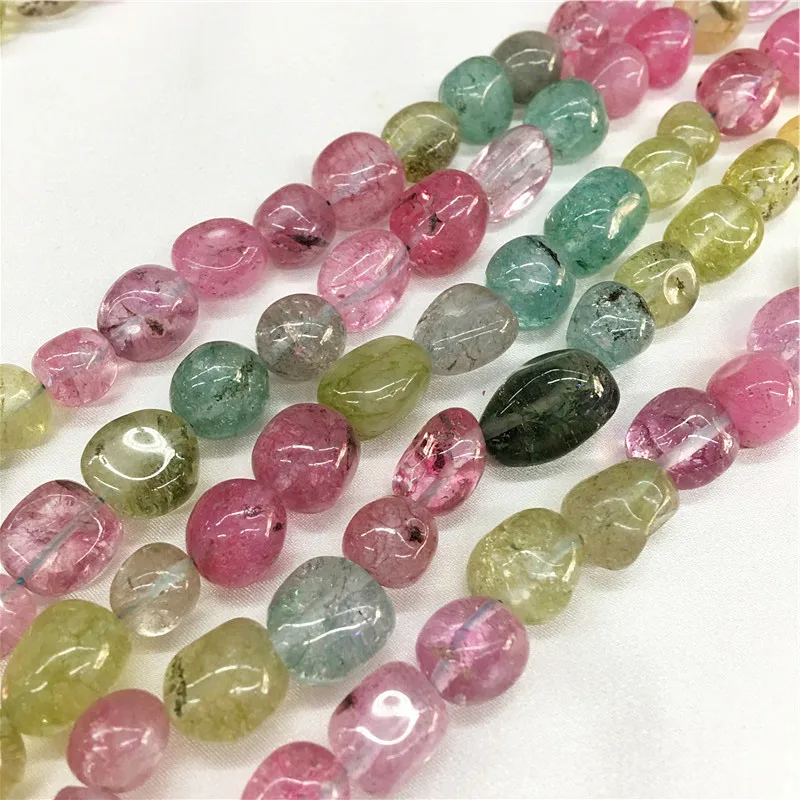 

10*15MM 30Pcs/Strand Mix Candy Random Shape 100% Natural Tourmaline Loose Semi-precious Stone Jewelry Beads