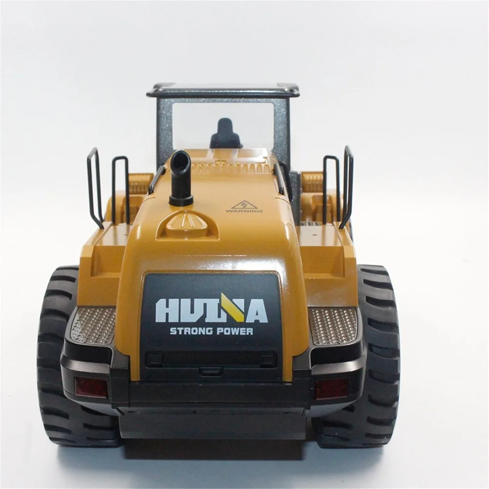 HUINA игрушки 1583 1/14 10CH Сплав RC бульдозер грузовик с фронтальным погрузчиком грузовик Инженерная строительная машина игрушка RTR