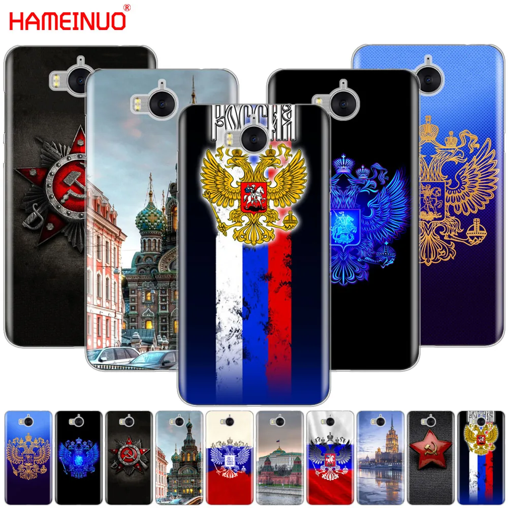 HAMEINUO чехол для сотового телефона с российским флагом и орлом huawei honor 3C 4X 4C 5C 5X 7 Y3 Y6