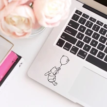Винни-Пух Виниловые наклейки для ноутбука для Apple Macbook Pro/Air украшения, милый пух наклейка «Медведь» декор окна автомобиля
