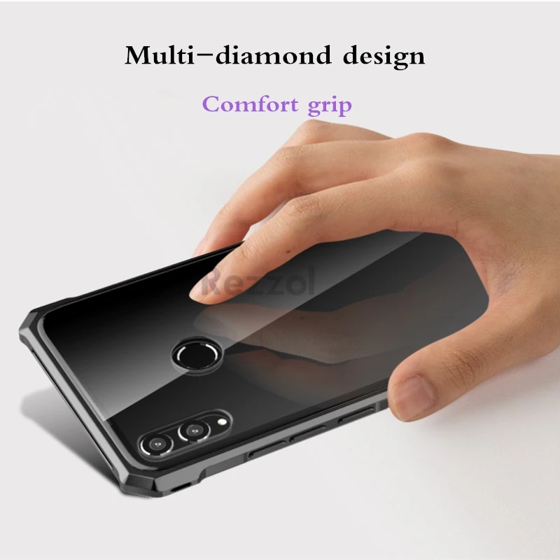 Para Huawei honor 8X max caso cubierta de lujo de parachoques de Metal duro de vidrio templado claro de la contraportada para Huawei honor 8X fundas Coque