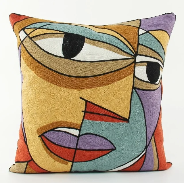 Decorative pillow vintage style face