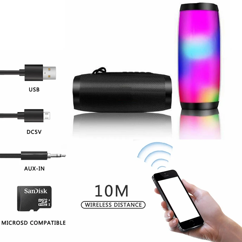 Портативный беспроводной водонепроницаемый Bluetooth динамик. Колонка с HIFI