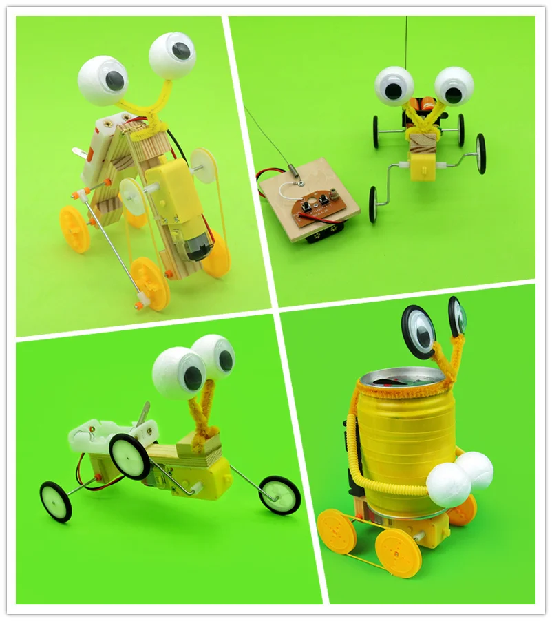 DIY детей научный эксперимент игрушка дистанционное управление робот фигурки рептилий комплект Электрический изобретение малыш