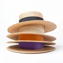 01904-HH7286 Новая летняя дышащая тонкая шляпа ручной работы из натуральной травы с сокровищами для мужчин и женщин для отдыха и отдыха